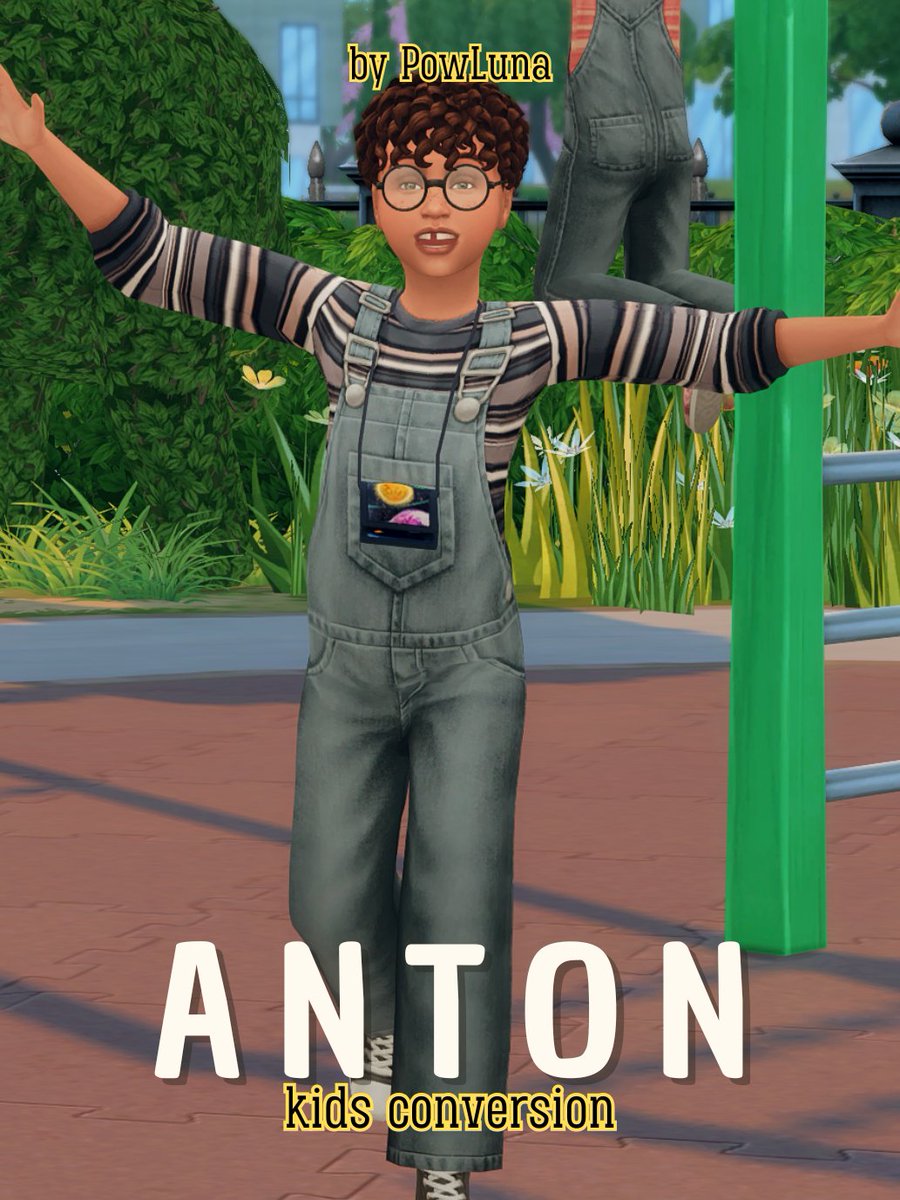 powluna58's tweet image. Another conversion of a beloved outfit I made in 2023. The ANTON outfit is now available for kids! 🩷 powluna.com/my-cc/anton-2/ #eapartner