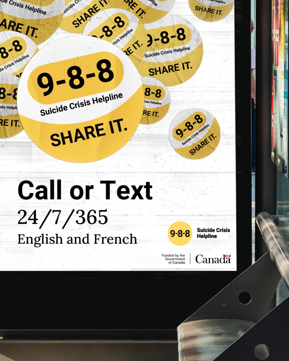 You may not always know what someone is going through, but there is something you can do to help. Share 9-8-8 with people you know – it could help save a life. #988Canada