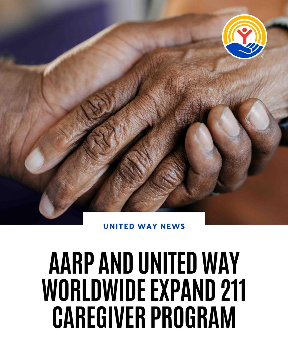 This just in: <a href="/AARP/">AARP</a> + United Way are expanding the 211 Caregiver Support Program to 10 new states + Puerto Rico, now reaching 36% of the U.S. population + 14.6M caregivers.

No caregiver should feel alone. 💛

🔗: untdwy.org/4ldEl4w
