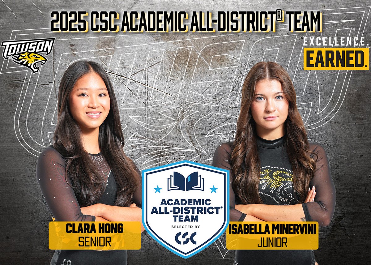 NCAA individual competitors, and now CSC Academic All-District selections.
📰- towsontigers.com/news/2025/6/17…
#GohTigers