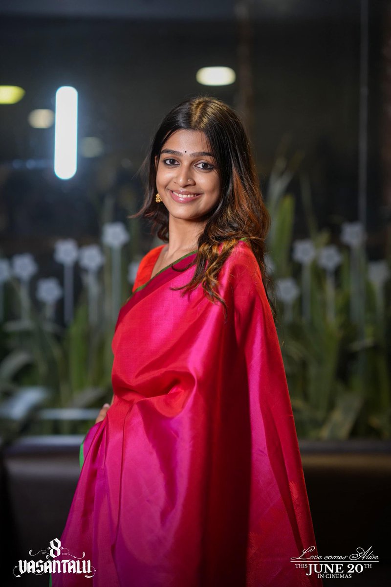 MediaTop9's tweet photo. The graceful and gorgeous 'Shuddhi Ayodhya' aka @Ananthika108 at the #8Vasantalu Pre-Release Event ❤️

Watch live now!
▶️ https://t.co/4k0W0oM9sr…

#8Vasantalu grand release worldwide on June 20th. https://t.co/2jVY1xRosc