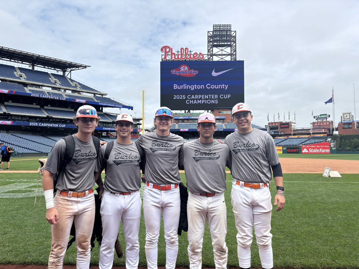 Chiefsstylebas1's tweet image. Double Champions!!  Congratulations to the Burlington County team for their Carpenter Cup Championship.  Jackson, Gable, Radbill, Odud, and Title winning pitcher Josh Litsky!! @Cherokee_HS #FTBFTC
