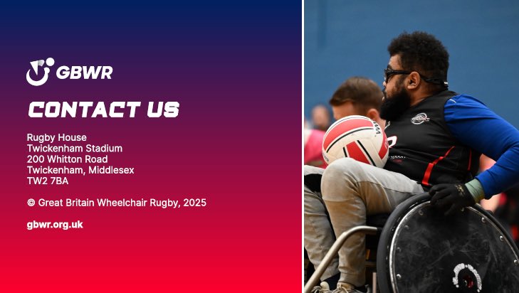 Great Britain Wheelchair Rugby have an exciting role with the genuine opportunity to shape the future participation landscape of wheelchair rugby across Great Britain as their new Head of Community and Participation.

Link to the job is here ➡️ gbwr.org.uk