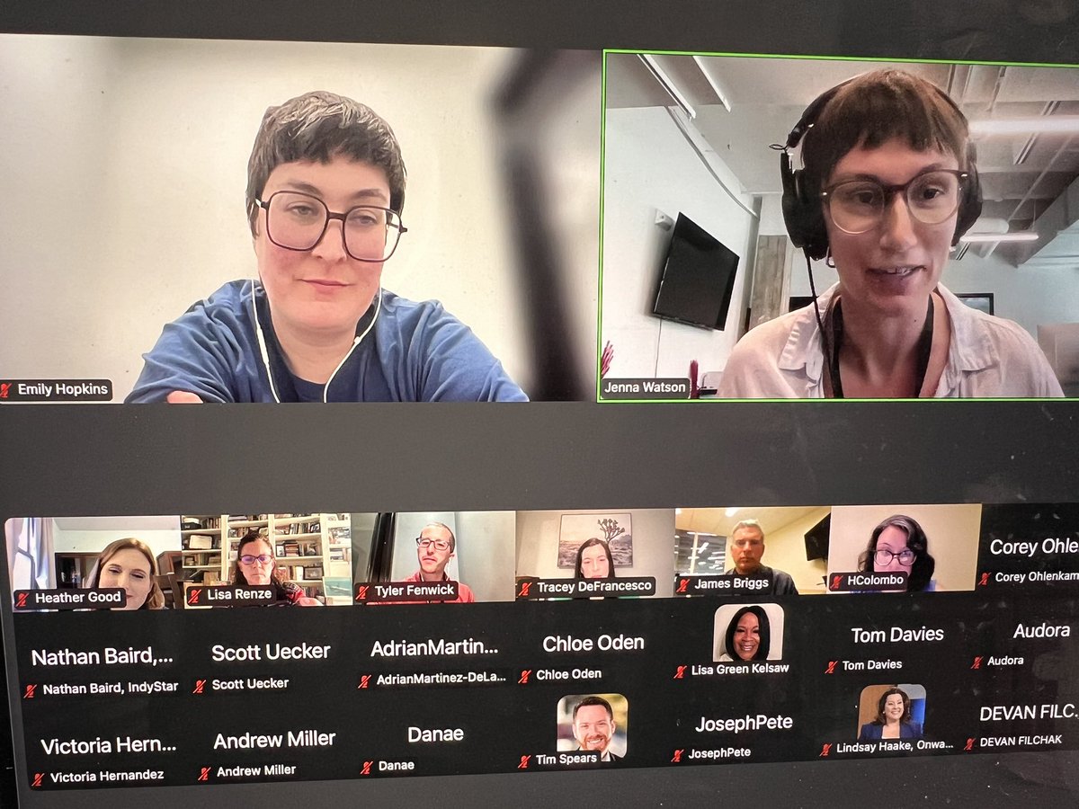 Lisa Renze (she/her) (@lisarenze) on Twitter photo All journalists sharing how long the process is for great investigative work.
<a href="/mirrorindy/">Mirror Indy</a>’s <a href="/Ty_Fenwick/">Tyler Fenwick</a>, <a href="/JennaRWatson/">Jenna Watson</a> and <a href="/indyemapolis/">Emily Hopkins is reporting for Mirror Indy</a> discuss putting time into building a body of knowledge — so many documents — and from a visual perspective just building trust with sources. All journalists sharing how long the process is for great investigative work.
<a href="/mirrorindy/">Mirror Indy</a>’s <a href="/Ty_Fenwick/">Tyler Fenwick</a>, <a href="/JennaRWatson/">Jenna Watson</a> and <a href="/indyemapolis/">Emily Hopkins is reporting for Mirror Indy</a> discuss putting time into building a body of knowledge — so many documents — and from a visual perspective just building trust with sources.