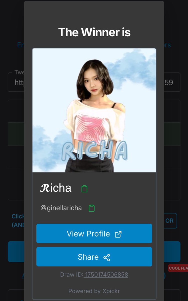 ⠀⠀⠀

Congrats, <a href="/ginellaricha/">𝓡icha</a>! You've won the giveaway. Please contact @dangBRENTT within 24 hours for further instructions. 

⠀⠀⠀⠀