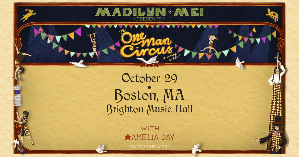 NEW SHOW! 🤡 <a href="/madilynmei/">summy</a> takes over Boston on October 29th!

🎟 On Sale | June 20 | 12pm

More info here: bit.ly/3G0hASu