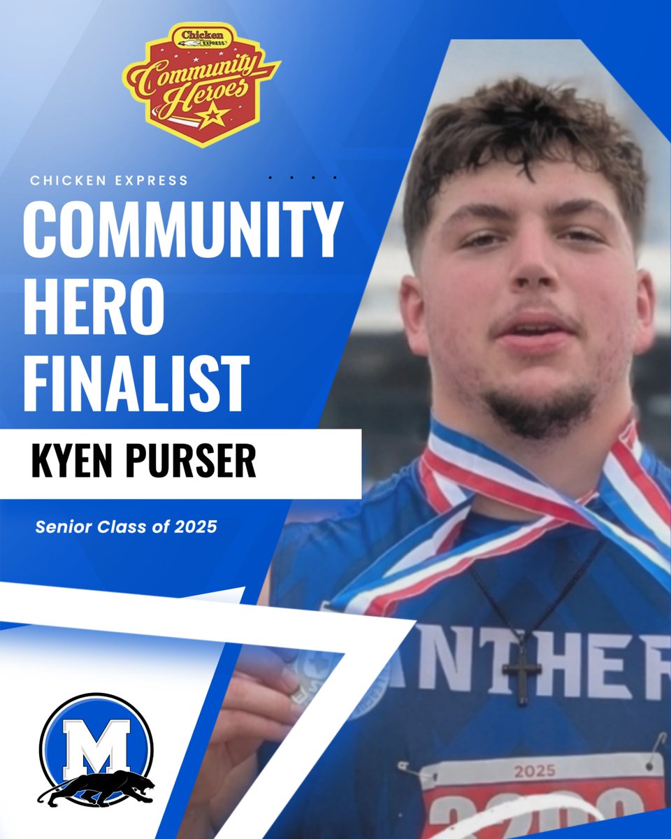 MHS Panther Football (@midlopanthers) on Twitter photo Former Panther TE/DL & <a href="/MHSPantherXC_TF/">MHS Panthers XC/ T&F</a> standout Kyen Purser is a finalist for the Chicken Express Community Hero Award! Go to the link below and vote! Unlimited voting!! #PantherPride <a href="/MHSPanthers/">Midlothian High School</a>
texasfootball.com/chicken-expres… Former Panther TE/DL & <a href="/MHSPantherXC_TF/">MHS Panthers XC/ T&F</a> standout Kyen Purser is a finalist for the Chicken Express Community Hero Award! Go to the link below and vote! Unlimited voting!! #PantherPride <a href="/MHSPanthers/">Midlothian High School</a>
texasfootball.com/chicken-expres…