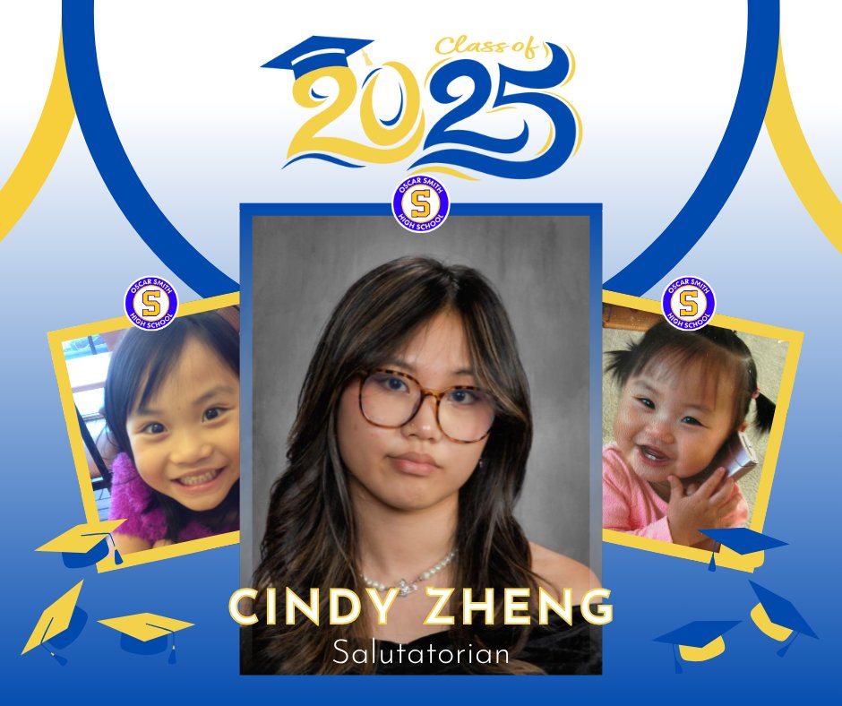 🎓 Senior Spotlight 🎓

💙🐯💛 CINDY ZHENG is Oscar Smith High School’s 2025 Salutatorian.

She will attend the University of Virginia to major in psychology with a planned minor in economics.

#Classof2025! 🎓 #CPSCelebrates