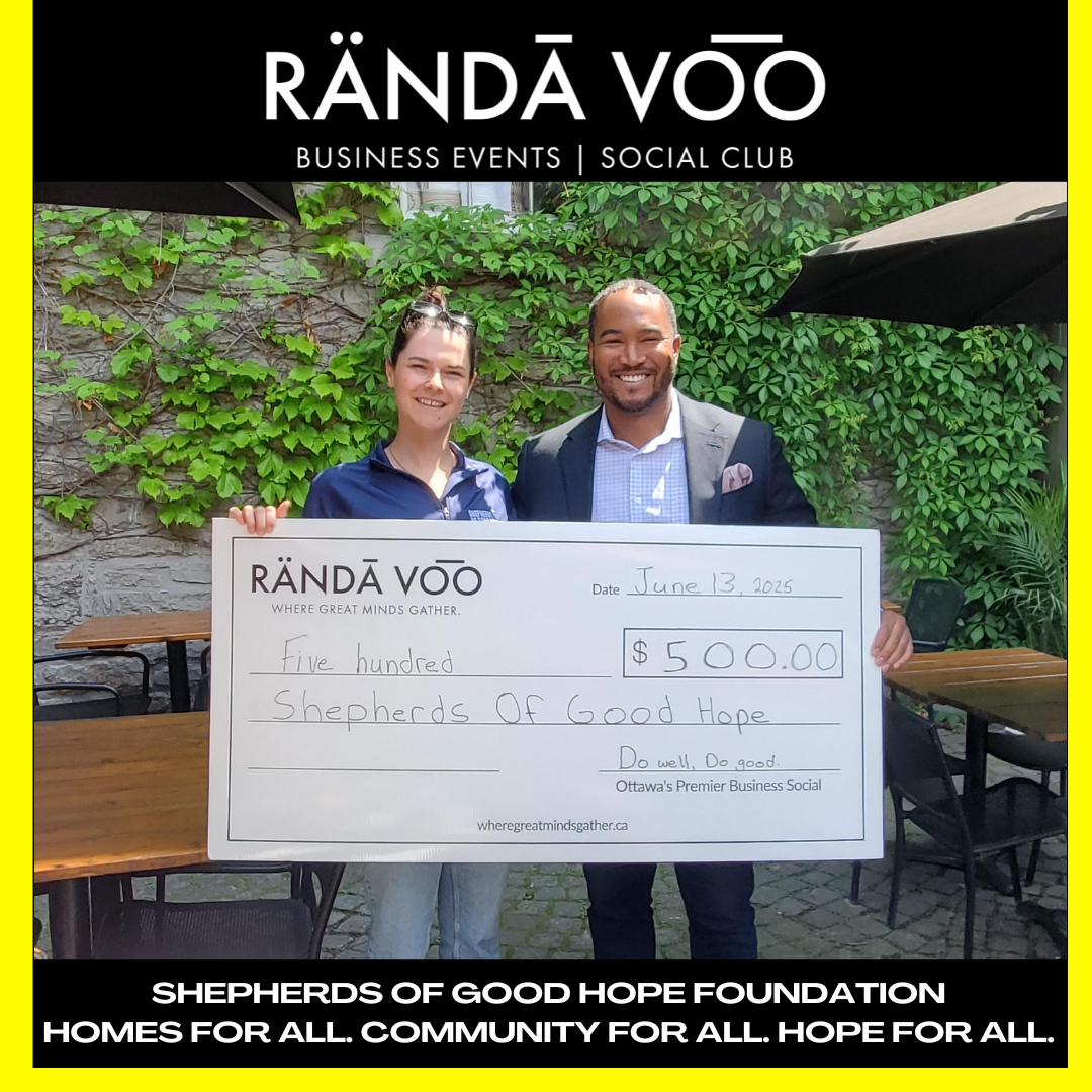 A heartfelt thank you to Aaron M. and the RÄNDĀ VO͞O Business Network, for this surprise $500 donation yesterday! 🧡

We’re so grateful to be part of your community as we continue to those in need in Ottawa.

Support people experiencing homelessness at sghottawa.com.