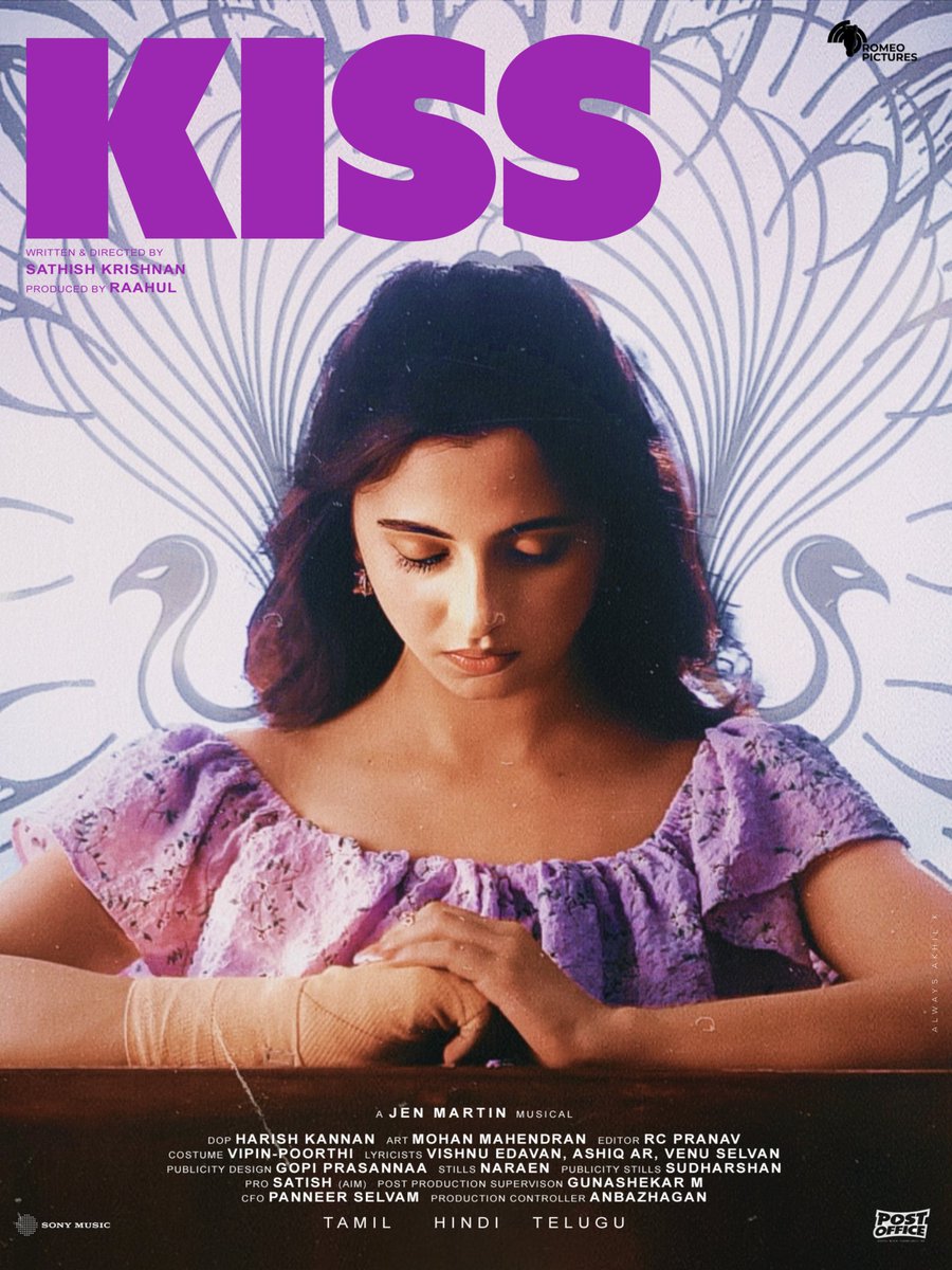 AlwaysAkhilK's tweet photo. Poster Design For My #Jillelama aka #PreethiAsrani 🫶🏻💜
An @AlwaysAkhilK design!
#KissMovie #Kavin @PreethiOffl #SathishKrishnan @Romeopictures_ @SonyMusicSouth #KissSecondSingle #KissFromJulyinTheatres https://t.co/2SFakMfhOd