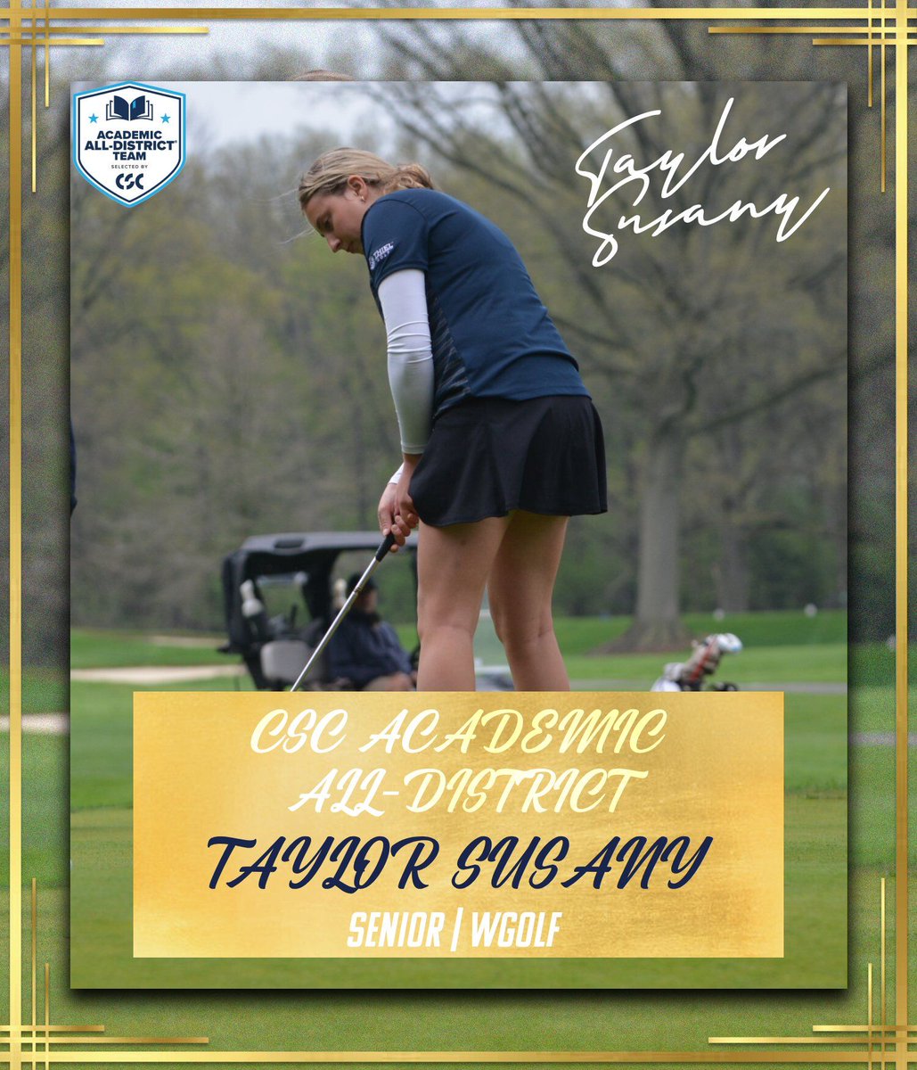 Thiel Athletics (@thielathletics) on Twitter photo ⛳𝘼𝘾𝘼𝘿𝙀𝙈𝙄𝘾 𝘼𝙇𝙇-𝘿𝙄𝙎𝙏𝙍𝙄𝘾𝙏📖
Joe Grundy, Alaina Harpst and Taylor Susany have all been selected to the CSC Academic All-District Team!
🔗thielathletics.com/news/2025/6/17…
#TomcatPride | <a href="/PAC_Athletics/">Presidents’ Athletic Conference</a> | <a href="/AcadAllAmerica/">Academic All-America®, selected by CSC</a> | <a href="/CollSportsComm/">College Sports Communicators</a> ⛳𝘼𝘾𝘼𝘿𝙀𝙈𝙄𝘾 𝘼𝙇𝙇-𝘿𝙄𝙎𝙏𝙍𝙄𝘾𝙏📖
Joe Grundy, Alaina Harpst and Taylor Susany have all been selected to the CSC Academic All-District Team!
🔗thielathletics.com/news/2025/6/17…
#TomcatPride | <a href="/PAC_Athletics/">Presidents’ Athletic Conference</a> | <a href="/AcadAllAmerica/">Academic All-America®, selected by CSC</a> | <a href="/CollSportsComm/">College Sports Communicators</a>