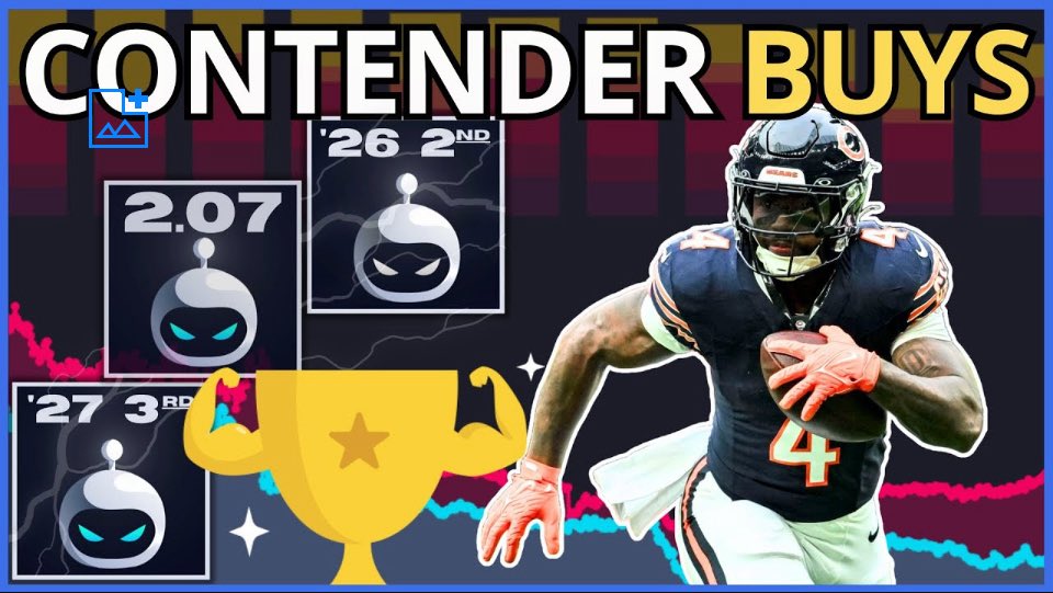 DynastyDaddyFF's tweet photo. 9 Contender Buys You NEED to Target Right Now! 💪
 If you're pushing for the title this season, these players can win you your league 🏆

📺 https://t.co/RdGdUGNux9
 #FantasyFootball #TradeTargets #DynastyTrades https://t.co/IcRTFsG2Ca