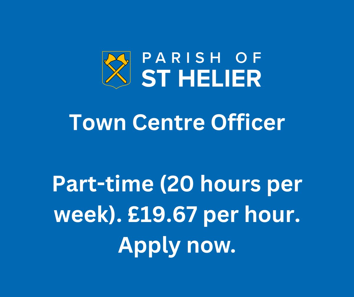 An extremely exciting opportunity to support both the Constable and the Town Centre Manager, acting as a highly visible and enthusiastic advocate for the Town Centre and its businesses.

To find out more and to apply, head to careers.sthelier.je