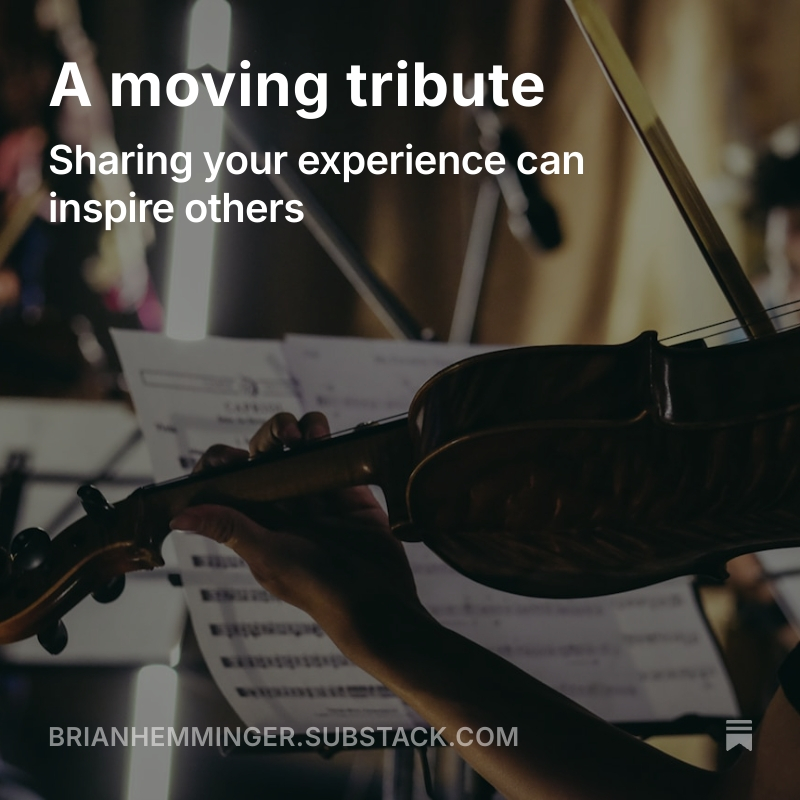 Here's my column this week. I wrote it after attending an especially moving musical requiem that was dedicated to the composer's late mother and brother over the weekend. What inspires you? When was the last time you got goosebumps?

A moving tribute

open.substack.com/pub/brianhemmi…