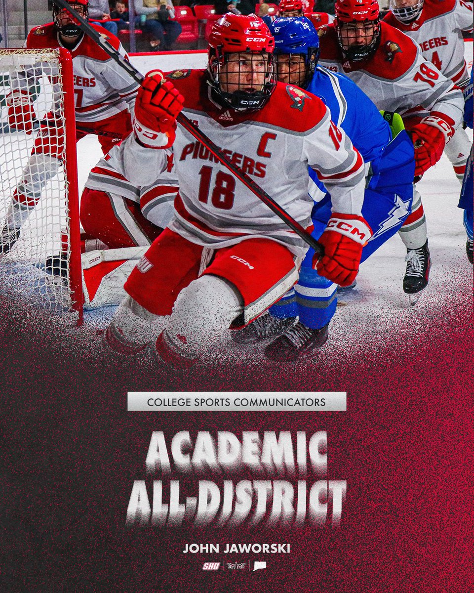 SHU Hockey (@shuhockey) on Twitter photo For a second straight season, John Jaworski collects <a href="/CollSportsComm/">College Sports Communicators</a> Academic All-District honors 👏👏
#WeAreSHU For a second straight season, John Jaworski collects <a href="/CollSportsComm/">College Sports Communicators</a> Academic All-District honors 👏👏
#WeAreSHU