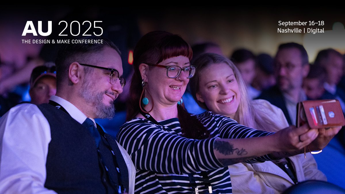 autodesku's tweet image. ๐ Join innovators, industry disruptors, and the Design & Make community for the latest insights in harnessing the power of AI, unlocking the full potential of your data, & building more sustainable workflows at #AU2025
โณ๏ธ Learn more in the AU blog ๐ autode.sk/3TpodAT