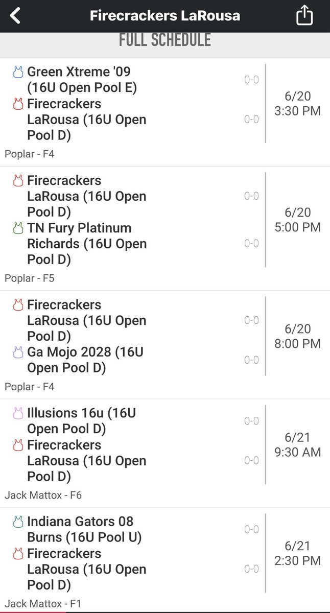 Updated Schedule for this week at Scenic City for <a href="/FC_LaRousa/">Firecrackers LaRousa</a>.