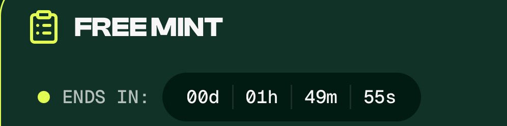 We’ve extended the free mint stage by 1 hour due to the technical issues earlier —
so you still have time to jump in!