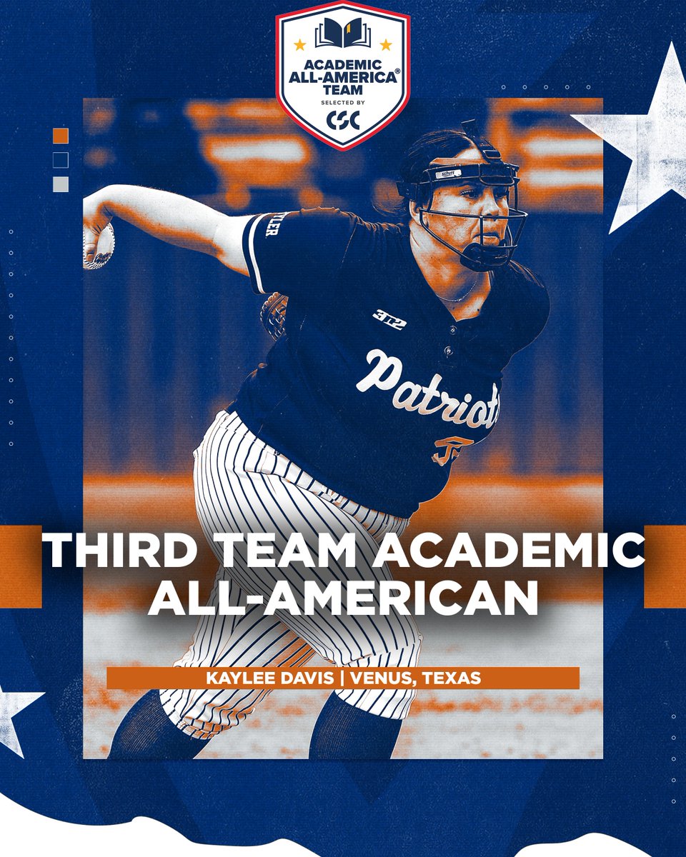 UT Tyler Patriots (@uttylerpatriots) on Twitter photo SB | Congratulations to Kaylee Davis of <a href="/Patriot_sb/">Patriot Softball</a> as she also earns her first ever CSC Academic All-America award, coming in on the third team!
RELEASE: tinyurl.com/25k5wbfp
#SwoopSwoop SB | Congratulations to Kaylee Davis of <a href="/Patriot_sb/">Patriot Softball</a> as she also earns her first ever CSC Academic All-America award, coming in on the third team!
RELEASE: tinyurl.com/25k5wbfp
#SwoopSwoop