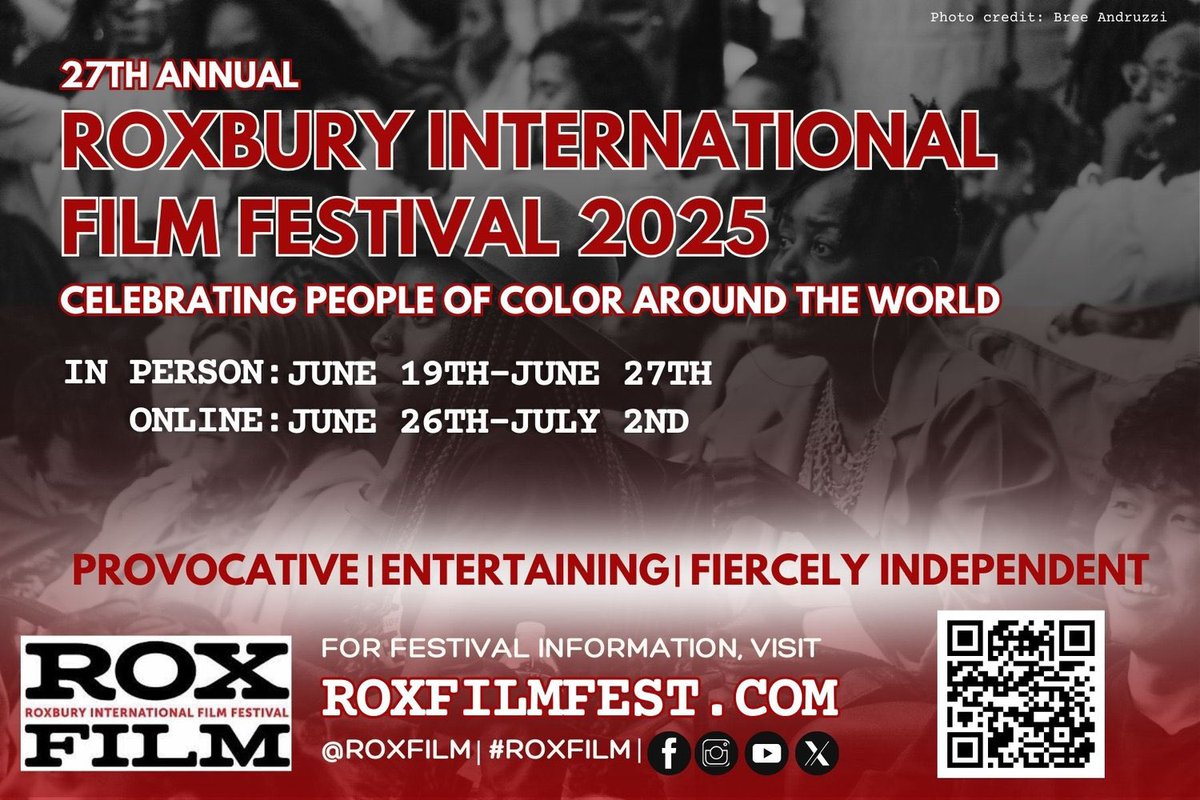 Joyce Kulhawik (@joycekulhawik) on Twitter photo 27th Annual Roxbury International Film Festival (RoxFilm)! June 19 ā June 27! BE THERE roxfilmfest.com <a href="/Roxfilm/">Roxbury International Film Festival</a> <a href="/Flickwish/">Xell.Wish</a> <a href="/filmfish/">FILMFISH</a> <a href="/bofca/">BOFCA</a> <a href="/THEBSFC/">Boston Society of Film Critics</a> <a href="/NortonAwards/">Elliot Norton Awards</a> <a href="/MFABoston/">Museum of Fine Arts, Boston</a> <a href="/cultureShowGBH/">The Culture Show | GBH</a> <a href="/BostonCalendar/">BostonCalendar</a> <a href="/artsinBoston/">Mayor's Office of Arts & Culture Boston</a> <a href="/SimmonsLeads/">Institute for Inclusive Leadership</a> <a href="/betterAfter50/">Better After 50</a> 27th Annual Roxbury International Film Festival (RoxFilm)! June 19 ā June 27! BE THERE roxfilmfest.com <a href="/Roxfilm/">Roxbury International Film Festival</a> <a href="/Flickwish/">Xell.Wish</a> <a href="/filmfish/">FILMFISH</a> <a href="/bofca/">BOFCA</a> <a href="/THEBSFC/">Boston Society of Film Critics</a> <a href="/NortonAwards/">Elliot Norton Awards</a> <a href="/MFABoston/">Museum of Fine Arts, Boston</a> <a href="/cultureShowGBH/">The Culture Show | GBH</a> <a href="/BostonCalendar/">BostonCalendar</a> <a href="/artsinBoston/">Mayor's Office of Arts & Culture Boston</a> <a href="/SimmonsLeads/">Institute for Inclusive Leadership</a> <a href="/betterAfter50/">Better After 50</a>