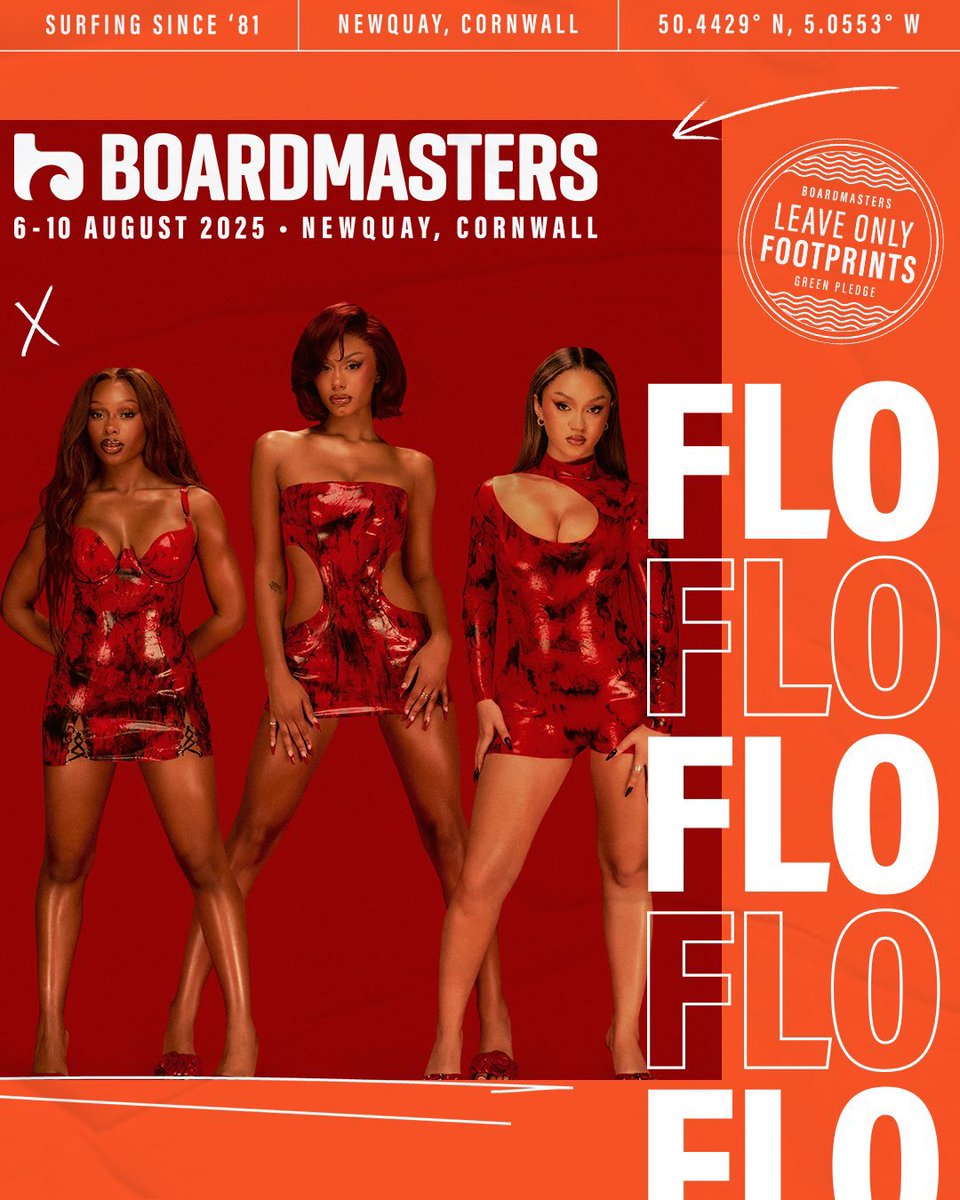 FLOLiveUpdates's tweet image. FLO (@flolikethis) will be performing at the Boardmasters Festival in Newquay, Cornwall on August 8th!
Get your tickets here: boardmasters.com/2025tickets/