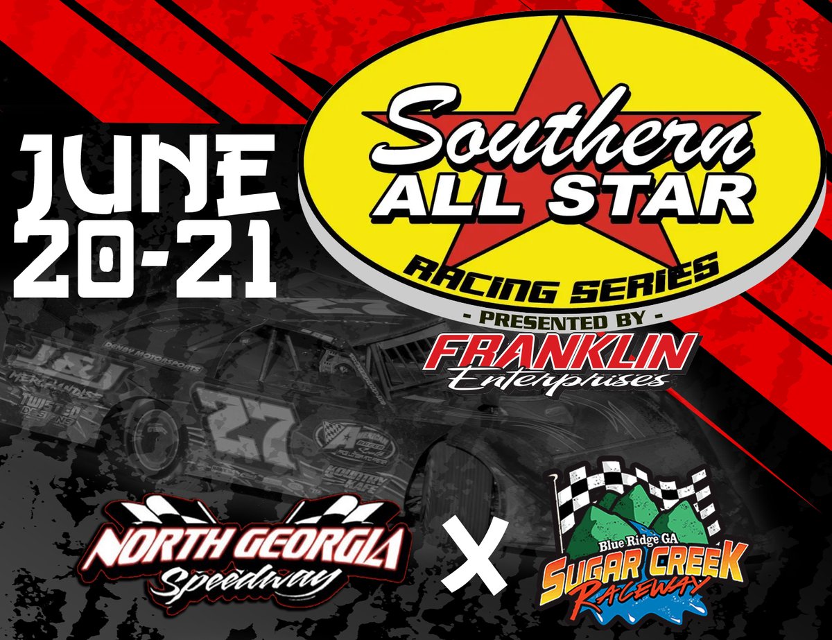 Next up for <a href="/SASDIRT/">Southern All Star Dirt Racing Series</a> will be a doubleheader in the state of Georgia on June 20-21. On Friday, a $4,000 top prize will be up for grabs at North Georgia Speedway. The dirt-slinging action will quickly shift to Sugar Creek Raceway on Saturday, as a $5,000 payday awaits the winner.