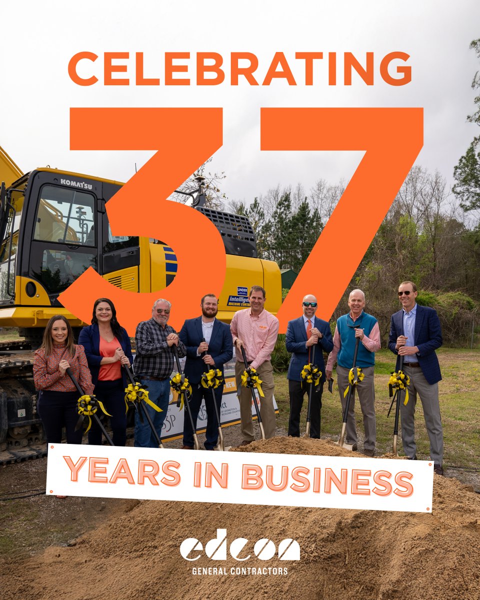 This month, we're celebrating 37 incredible years in business! We're so grateful for our team and clients for helping us reach this amazing milestone. Here's to many more. 🏗️ 

#edconinc #familybusiness #construction