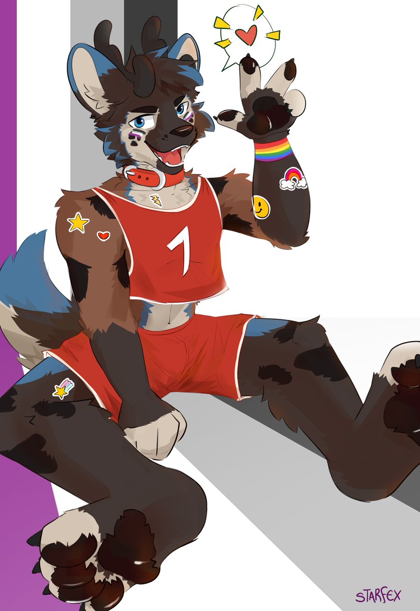 Happy pride month everyone!! 💜🤍🩶🖤

🎨: <a href="/StarfexFennec/">Starfex</a>