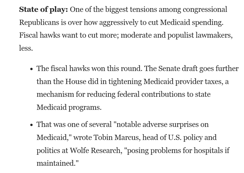 gbenga_ajilore's tweet image. I don&apos;t know how you can call anyone a &quot;fiscal hawk,&quot; when they don&apos;t fund IRS. The best thing a policymaker can do for fiscal sustainability is to IRS boost spending. #FundtheTaxPolice   

Winners and losers in Senate&apos;s &quot;big, beautiful bill&quot; axios.com/newsletters/ax…… #axiosmacro