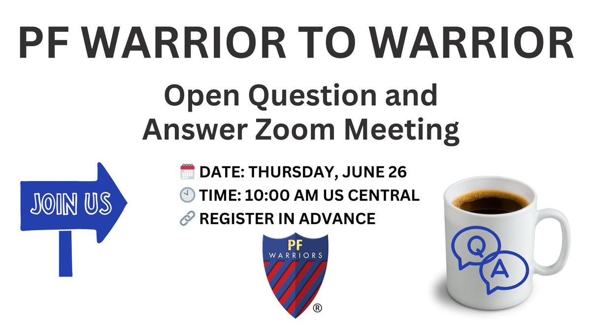PFWarrior's tweet image. Pulmonary Fibrosis Warriors monthly Q&A meeting is back on 6/26 at 10am CT!
Patients + caregivers come together to ask, share, and support.
Register: bit.ly/W2WJUN2025