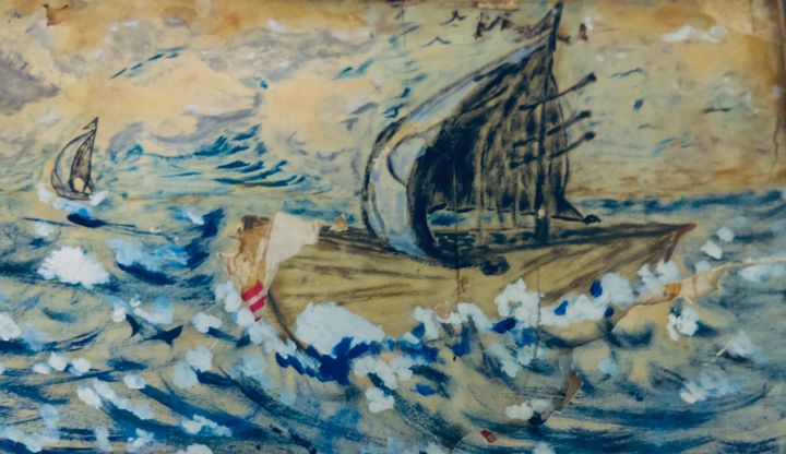 karla853516's tweet photo. Art of the Day: "The Boat". Buy at: https://t.co/PvwWVdCMXE https://t.co/EEqYZsdyzh