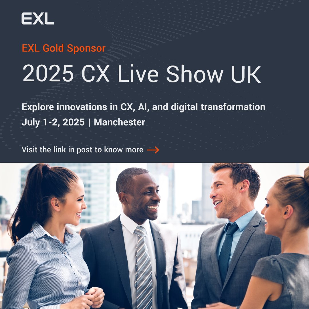 The power of analytics and AI in CX is unstoppable. Join EXL at CX Live Show UK 2025 (July 1-2) as a Gold Sponsor.
📅Don't miss our Tech Demo on July 2 (2:40 PM)!
📍Hilton Deansgate, Manchester
bit.ly/3G3cGUR
