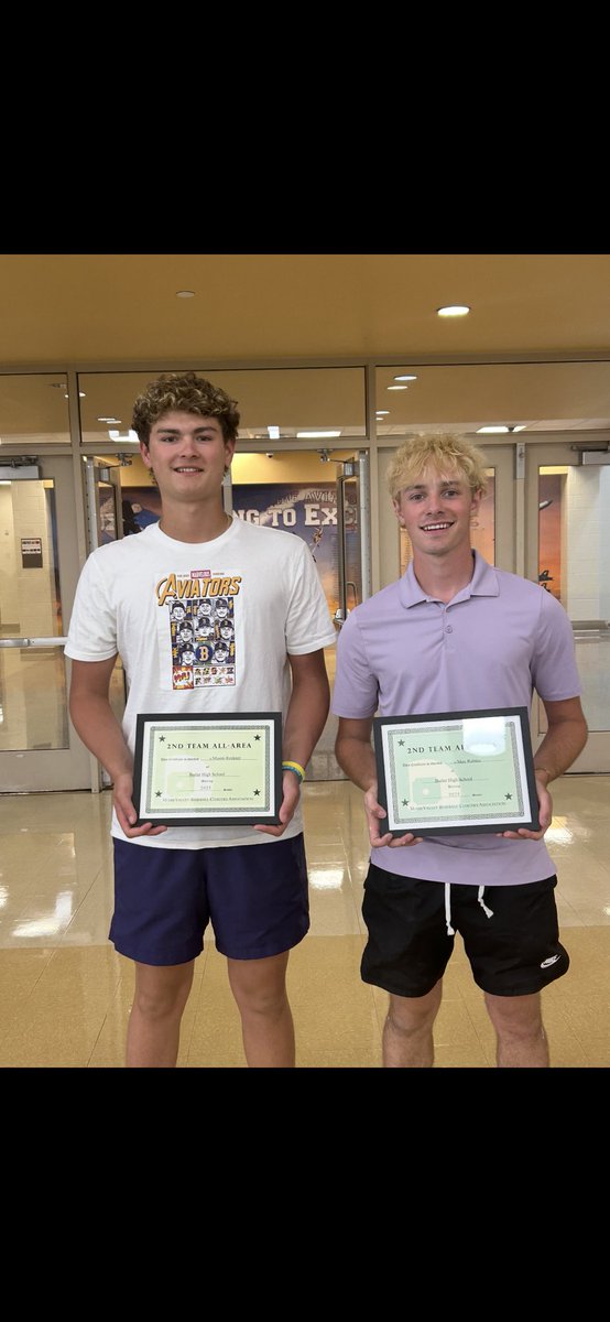 2nd Team All Area - M. Reckner n M. Rubins