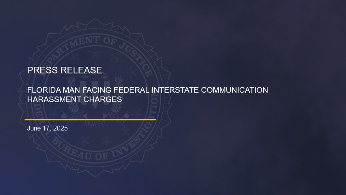 FBI Baltimore (@fbibaltimore) on Twitter photo 26 year old Jackson Traylor is facing federal interstate communication harassment charges. According to public filings, Traylor sent more than 10 Antisemitic & harassing messages to a Jewish individual originally from Maryland.
justice.gov/usao-md/pr/flo… <a href="/USAO_MD/">US Attorney Maryland</a> 26 year old Jackson Traylor is facing federal interstate communication harassment charges. According to public filings, Traylor sent more than 10 Antisemitic & harassing messages to a Jewish individual originally from Maryland.
justice.gov/usao-md/pr/flo… <a href="/USAO_MD/">US Attorney Maryland</a>