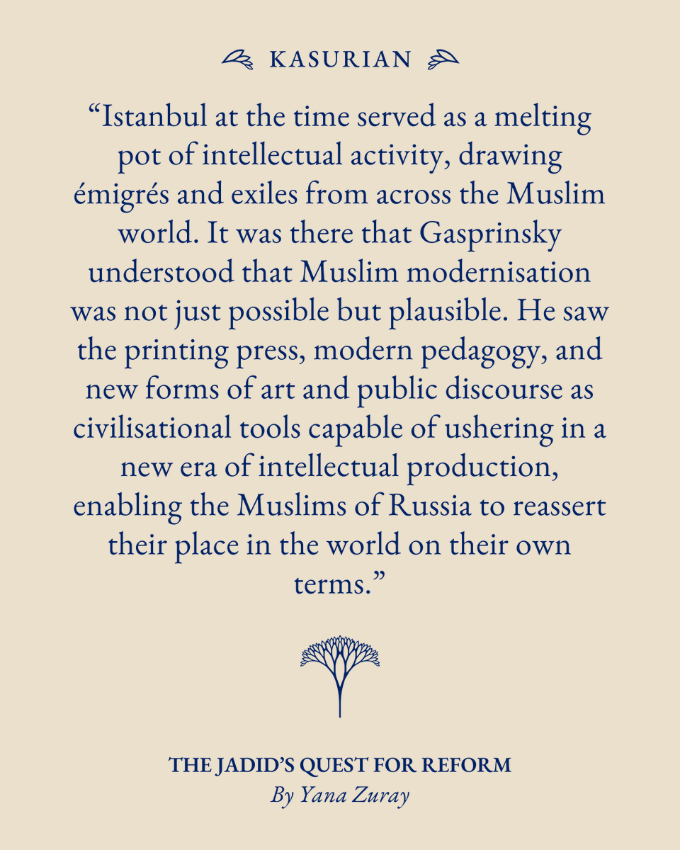 In Imperial Russia, the Jadid movement plugged Muslim intellectuals, scholars, and playwrights from Crimea to Khiva into a burgeoning transnational Islamicate network. Even Islamic civilisation’s political sovereignty had largely been chipped away, this intellectual vanguard rose