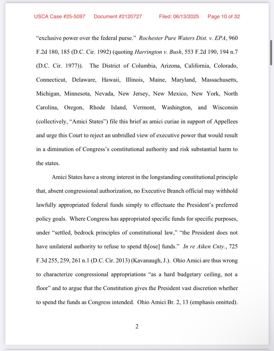 22 state AG’s just filed a brief blasting Trump’s freeze on foreign aid as unconstitutional. Congress controls the purse, not the President. The freeze didn’t just hurt global health, it cost U.S. jobs, research, and farmers. The case hits court July 7.