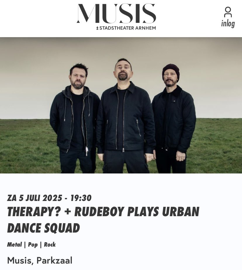 Dutch friends! We are very excited to be coming back to see you on July 5th at the lovely Musis in Arnhem. To add to the fun we have Rudeboy Plays Urban Dance Squad on the bill too! Not to be missed…tix/info⤵️

musisenstadstheater.nl/nl/agenda/ther…
