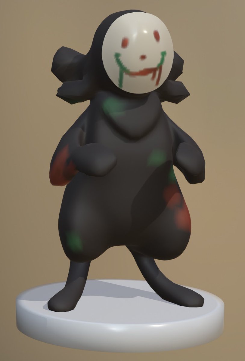 echoBsilly's tweet image. AnoTHER 3D FELLA! Click Clack from @/clickety-clacker’s (on tumblr) Artifracture AU 🖊️ #GreatGodGrove