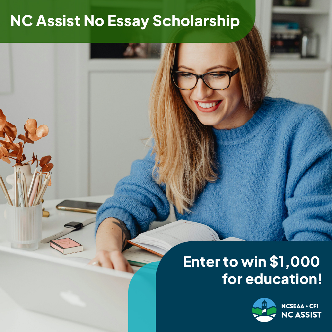 No essays and no academic requirements mean no stress! Enter the NC Assist No Essay Scholarship by filling out a simple form. bit.ly/4dUsO6U

#NCAssist #PayforCollege #NoEssayScholarship #Scholarships