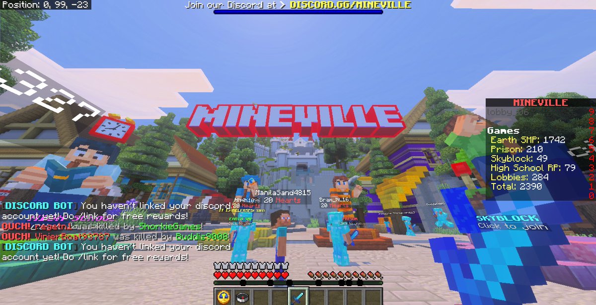 The ONLY Bedrock Featured Server to have Vibrant Visuals is Mineville...
NO Hive
NO Cubecraft
NO Nothing
Just Mineville