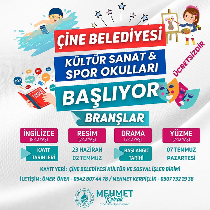 Çine’de Yaz Okulları Başlıyor, Ücretsiz Katılın!
