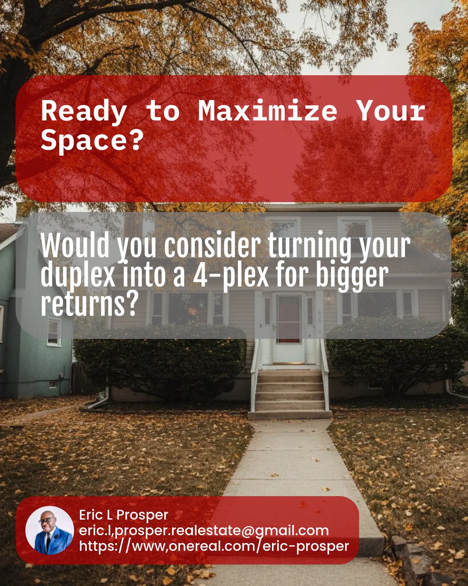 EricLrealestate's tweet image. Turning a duplex into a 4-plex in Ontario just got easier! 🎉 

Understand zoning rules, fire separation, and soundproofing. Pair these with the new #OntarioBuildingCode updates like lower ceiling height reqs—6’-5”. 

Maximize your investment today!💡