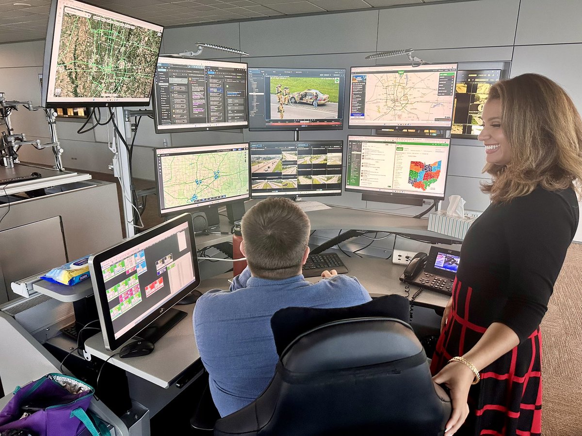 Breana Albizu (@breanaalbizu) on Twitter photo Don’t mind me! Just getting a firsthand look at the Traffic Management Center for <a href="/ODOT_Statewide/">Ohio Dept of Transportation</a>! 🚦
Looking forward to sharing more stories and working closely with the agency. From traffic concerns to safety plans, we’re here for it all! 🙌 Don’t mind me! Just getting a firsthand look at the Traffic Management Center for <a href="/ODOT_Statewide/">Ohio Dept of Transportation</a>! 🚦
Looking forward to sharing more stories and working closely with the agency. From traffic concerns to safety plans, we’re here for it all! 🙌