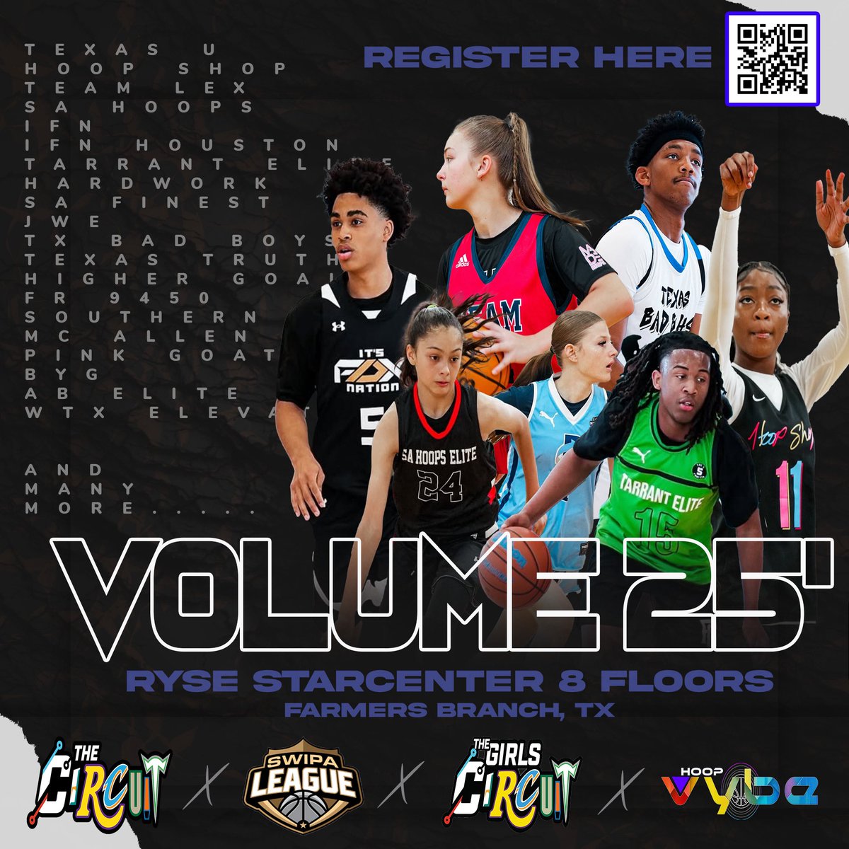 Welcome to Volume 25 🥇

🗓️ July 5-6
📍 RYSE StarCenter | Dallas
🆚 Boys &amp; Girls | 17U-14U
🦊 Official Swipa League Session

Secure your spot ⤵️
thecircuithoops.sportngin.com/register/form/…