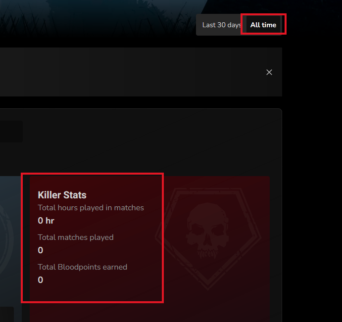 Gozen729's tweet photo. I know I don't play killer all that often in @DeadbyDaylight, but it's safe to say I have played many killer games after September 1, 2020. However they aren't showing up on the new Dead by Daylight statistics tracker. https://t.co/8fo4t1OkbM #DeadByDaylight #DbD #StatsTracker https://t.co/M5yoH3qK0K