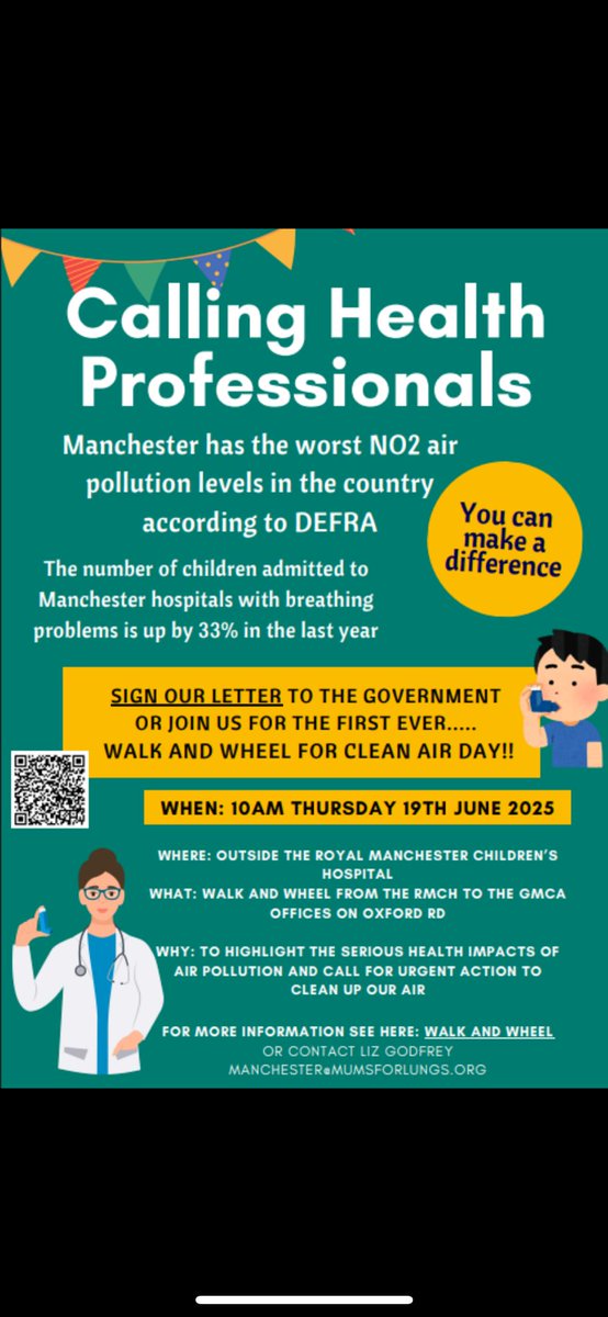 Frightening that Manchester has the worst  NO2 air pollution levels in the country.  Over a 1000 air pollution related deaths a year in Greater Manchester! Be great if people can make this event on Thursday <a href="/MumsForLungs/">Mums For Lungs</a>
