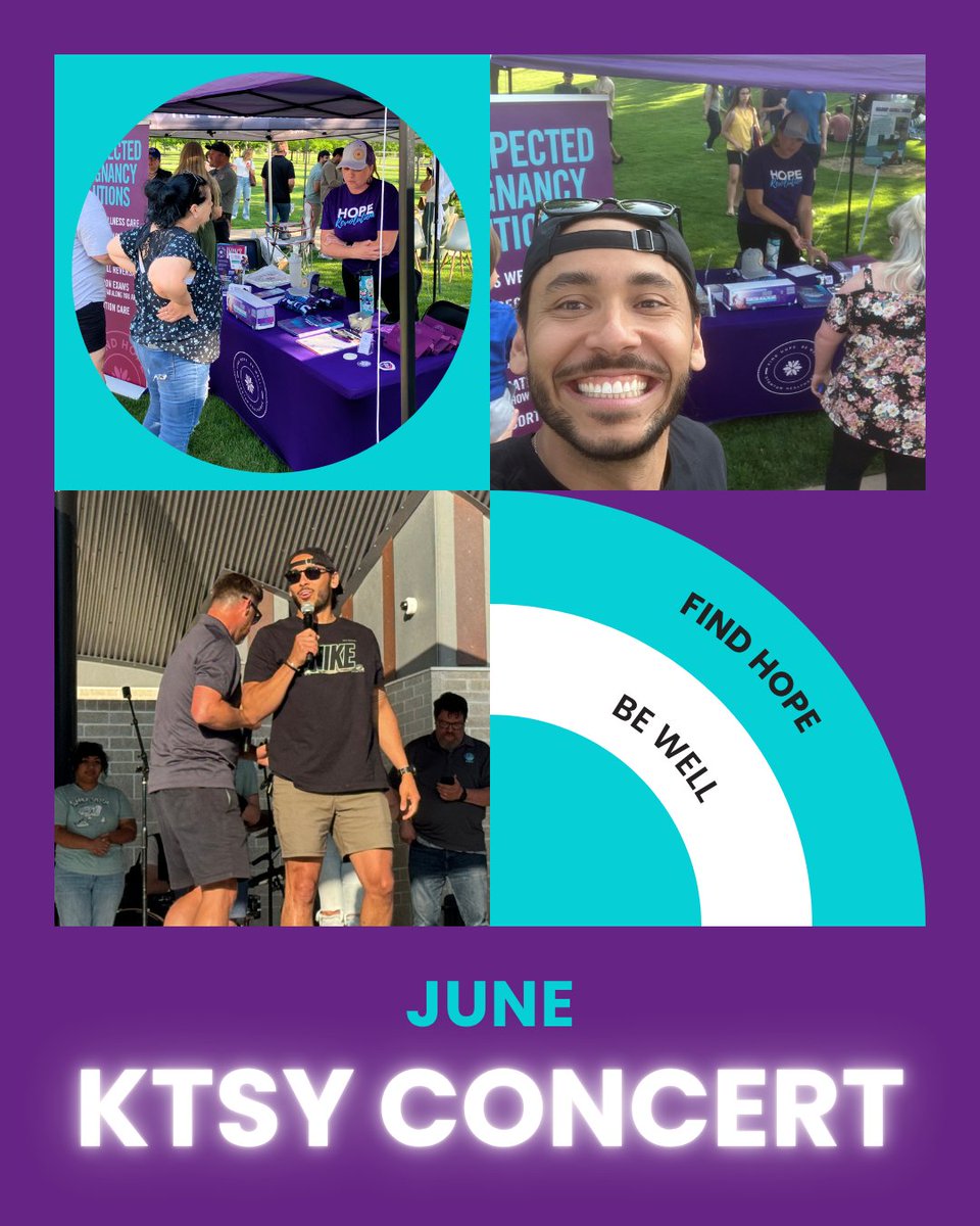 StantonIntl's tweet photo. 🎶 Sunshine, music & meaningful convos at last week’s KTSY concert!
Stanton showed up with HOPE—free women’s healthcare, baby resources & real options.
Shoutout to volunteer Becky & new outreach director Taylor for sharing love with the Valley! 💜 #FindHope https://t.co/TnU66lu8fU