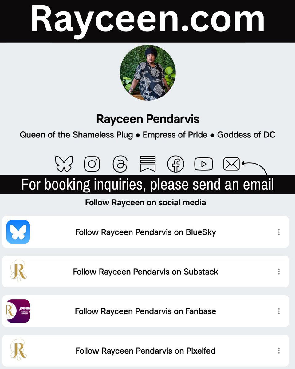 Rayceen Pendarvis, HRH 👑 tweet media