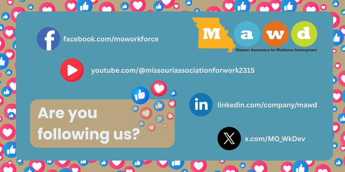 MO_WkDev's tweet image. Follow MAWD to stay up to date on events, information, and more! #moworkforce