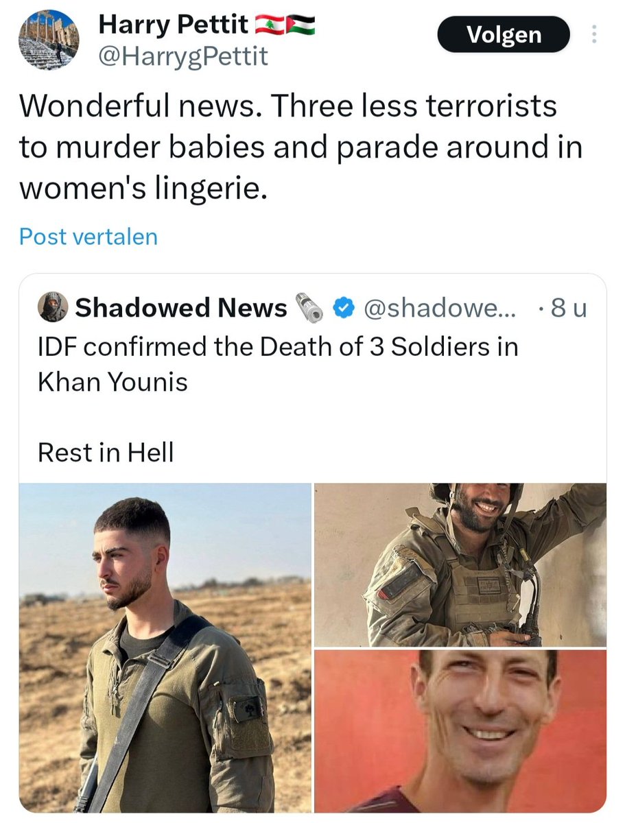Bert....jawel😉 #teamvlees (@bertvanvondel) on Twitter photo Kijk eens onze leraar <a href="/HarrygPettit/">Harry Pettit 🇱🇧🇵🇸</a> van de <a href="/Radboud_Uni/">Radboud University</a> viert een feestje als er doden vallen. Hij vindt het geweldig nieuws!! Kijk eens onze leraar <a href="/HarrygPettit/">Harry Pettit 🇱🇧🇵🇸</a> van de <a href="/Radboud_Uni/">Radboud University</a> viert een feestje als er doden vallen. Hij vindt het geweldig nieuws!!